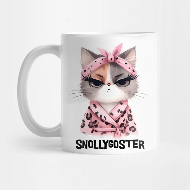 Snollygoster Shrewd Snarky Cat funny design by Luxinda